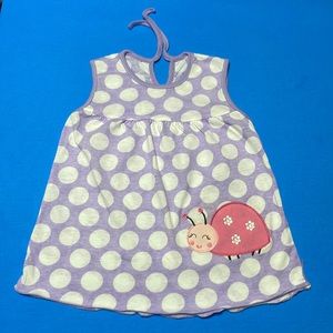Purple/White Poky Dot Sundress
